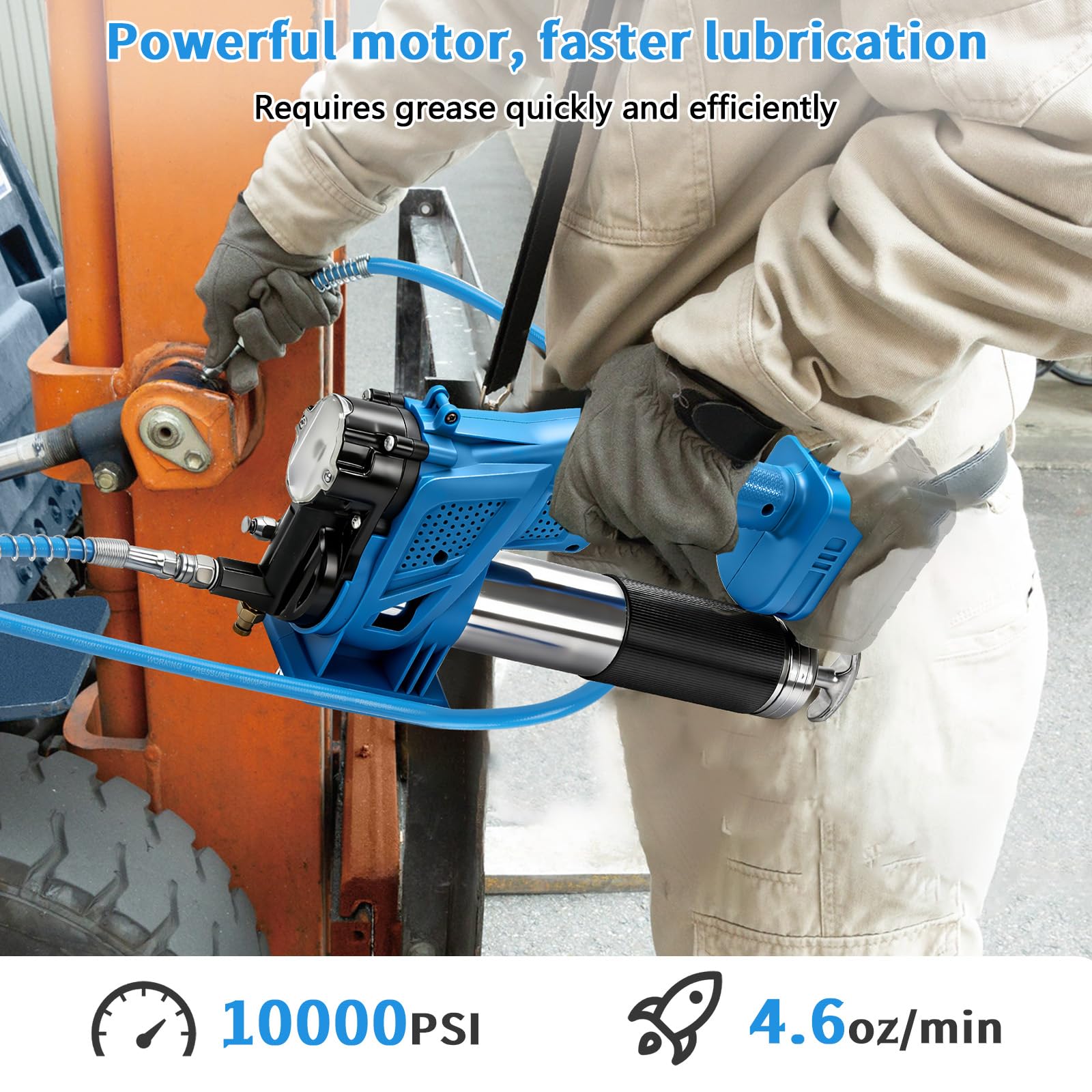12000 PSI Akku Fettpresse set kompatibel mit Makita 18V Akku (ohne Akku)
