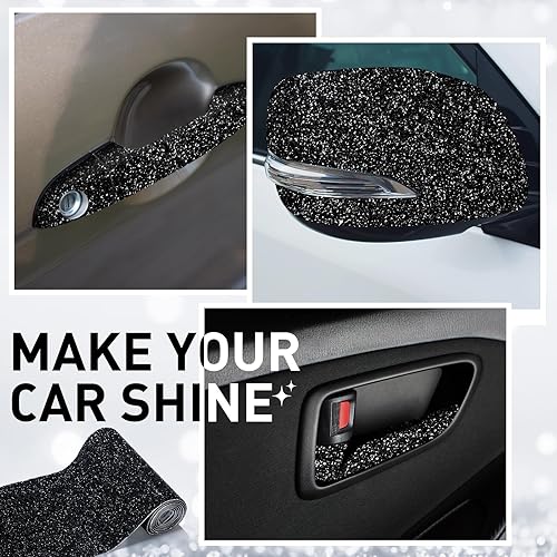 Miniatura 6 de Outus Hojas de diamantes de imitación autoadhesivas de 59 x 8 pulgadas, calcomanías de diamantes de imitación brillantes, calcomanías de resina para