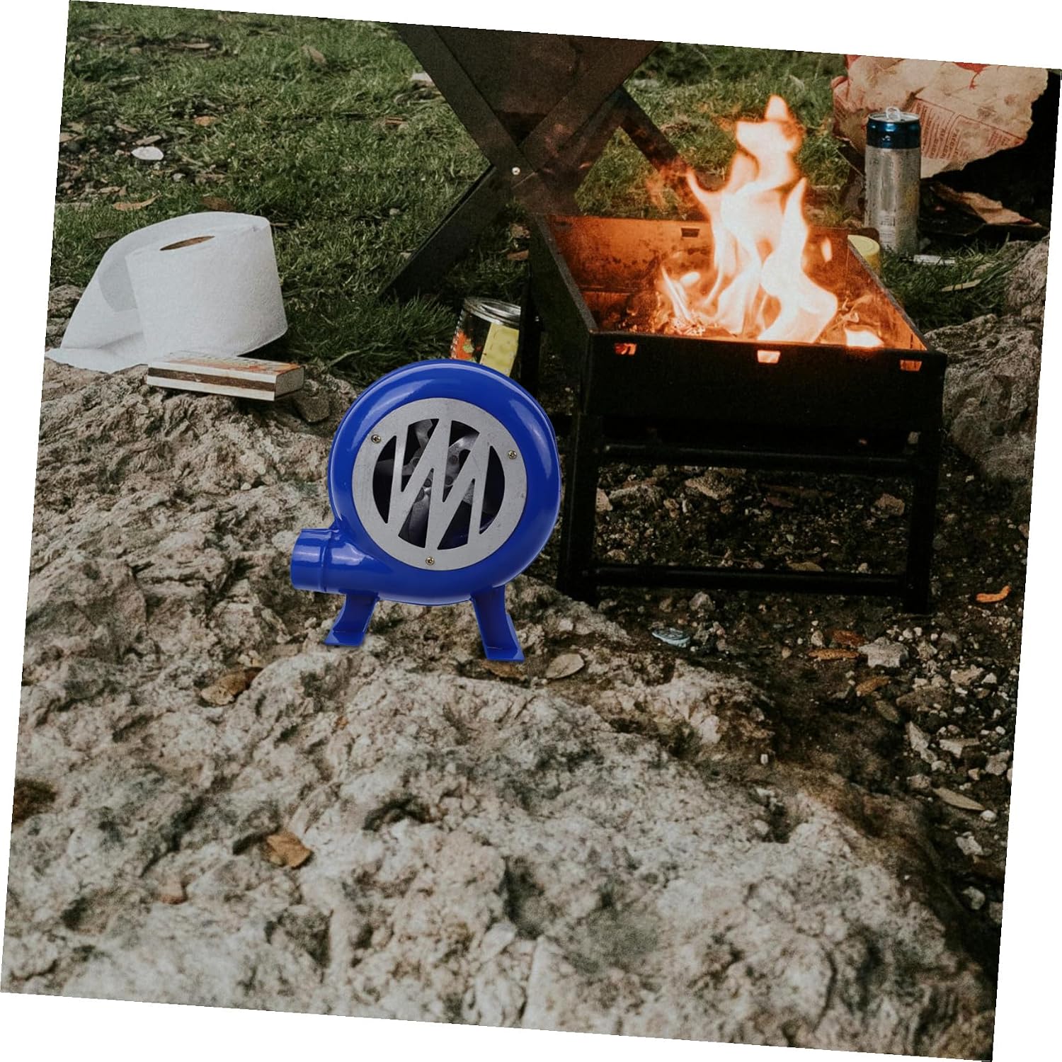 Hand Crank Blower Portable Fire Blower for Bbq Camping Outdoor Small Manual Fan Equivalent to 120w