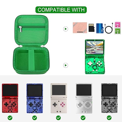 Miniatura 2 de Supmay Hard Carrying Case for RG35XXSP Retro Handheld Game Console, Retro Game Travel Storage Holder with Mesh Bag for SD Card, USB Charging Cable,