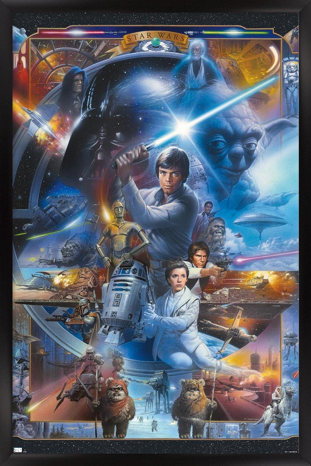Amazon.com: Star Wars: Original Trilogy - Collage Wall Poster, 34L