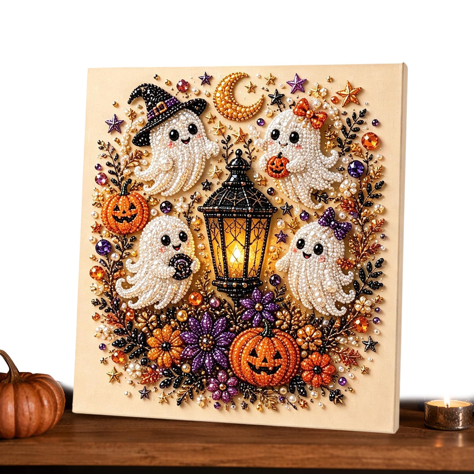 Ghost ​Halloween Pearl Diamond Painting Set, Creative Craft Kit For Adults