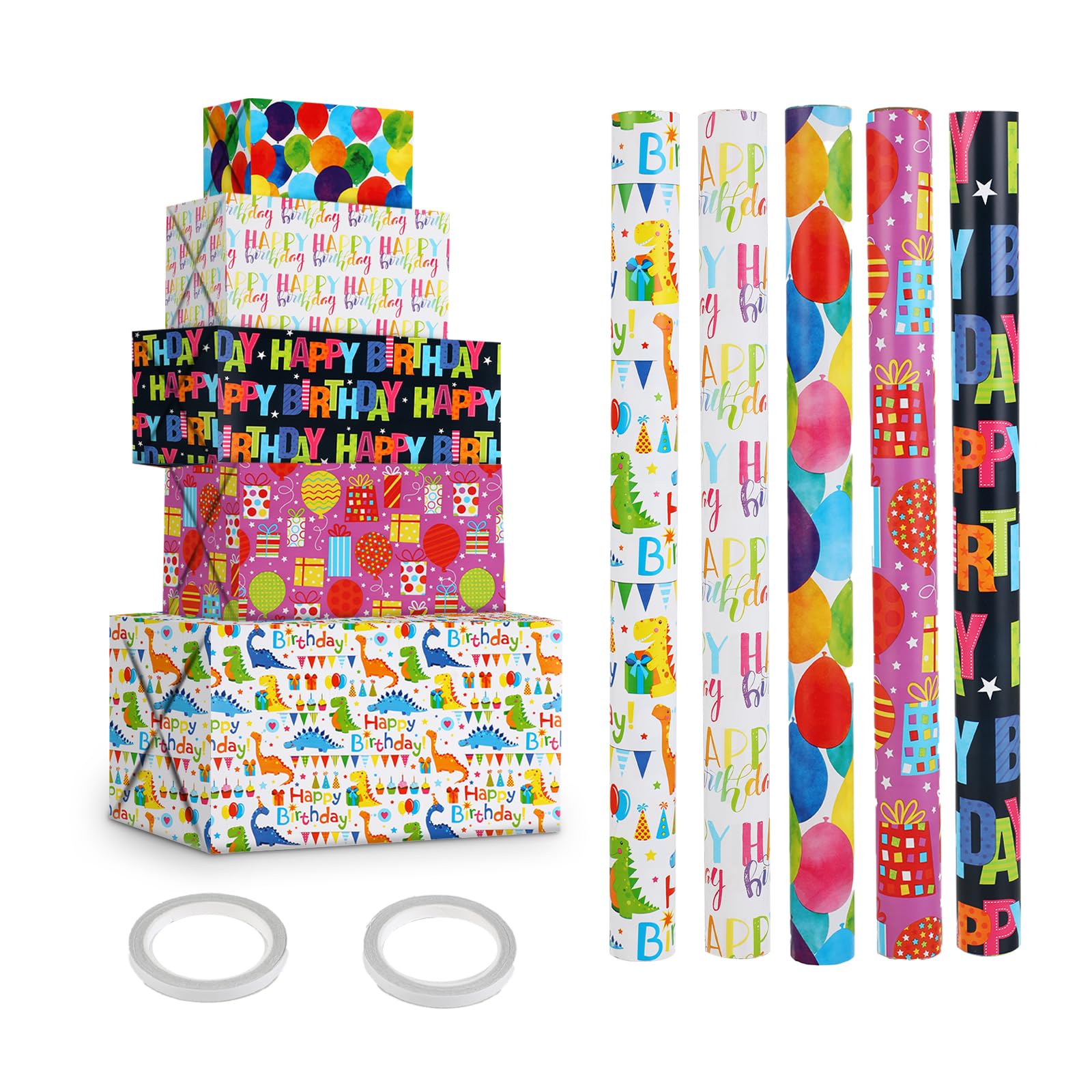 Romon Carta da Regalo,43cm*300cm Rotolo Di Carta Da Regalo, Carina per per Compleanno, Inizio Della Scuola per San Valentino Festa Valentine's Day Fai da Te