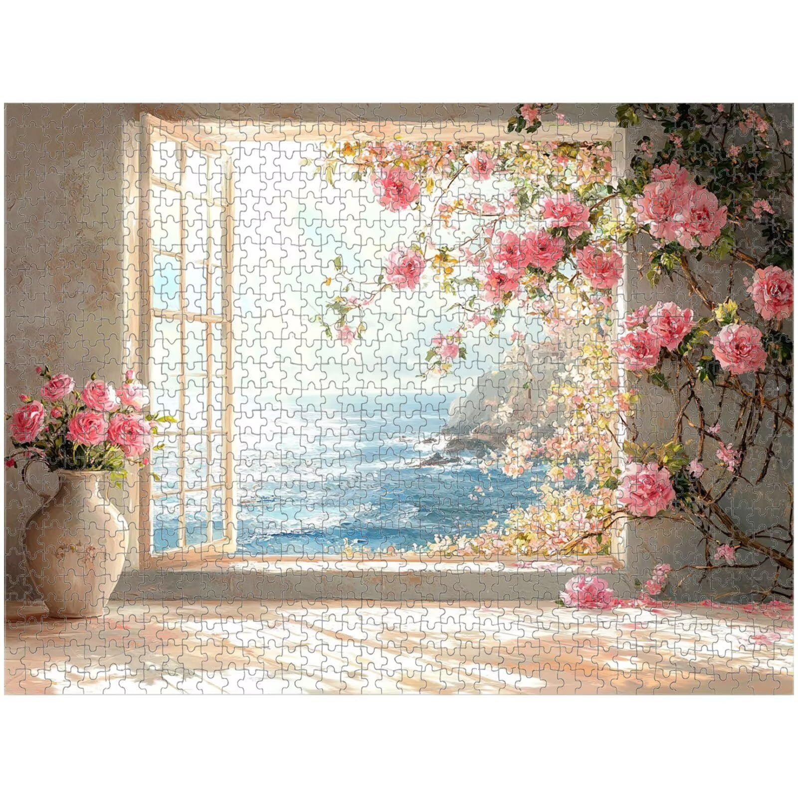 1500 Pezzi Puzzle Adulti - Fiore & Rosa - Decorazione Murale 1T#686