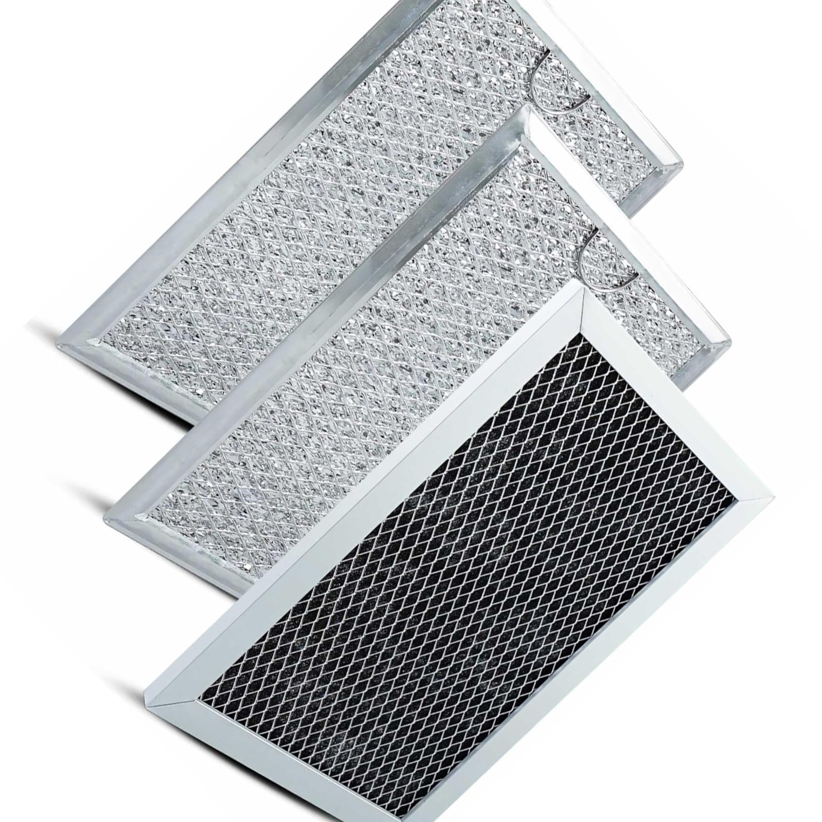 Msioytog Of 2 Powerful Activated Charcoal and Grease for Specific Microwave Models JVM6175EK5ES JVM6175SK5SS Grease Filter for Microwave