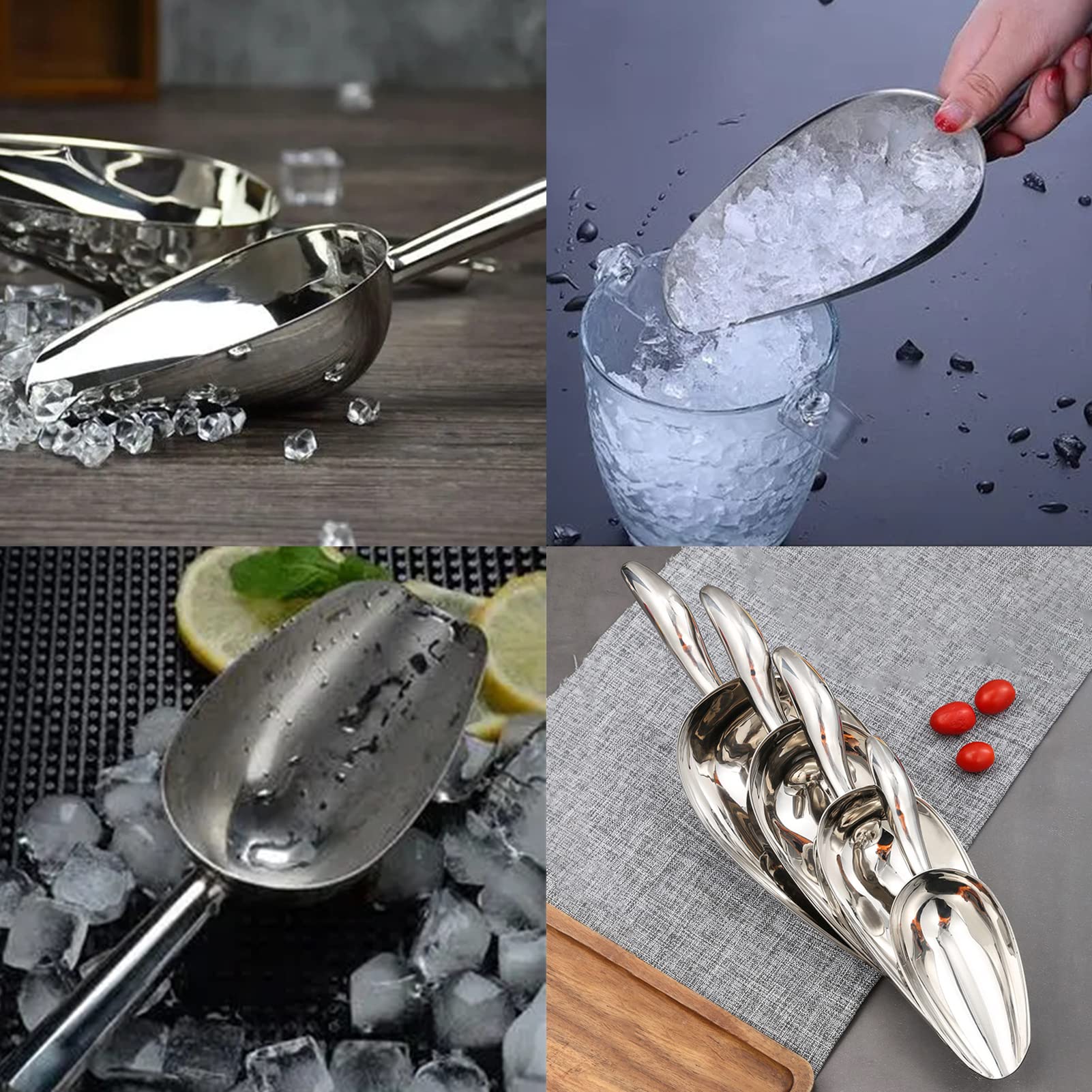 Set 4 Mini Pinze Da Cucina In Acciaio Inox 304, Piccole Pinze Per Zucchero, Ghiaccio, Antipasti E Dessert, 11 Cm - 2