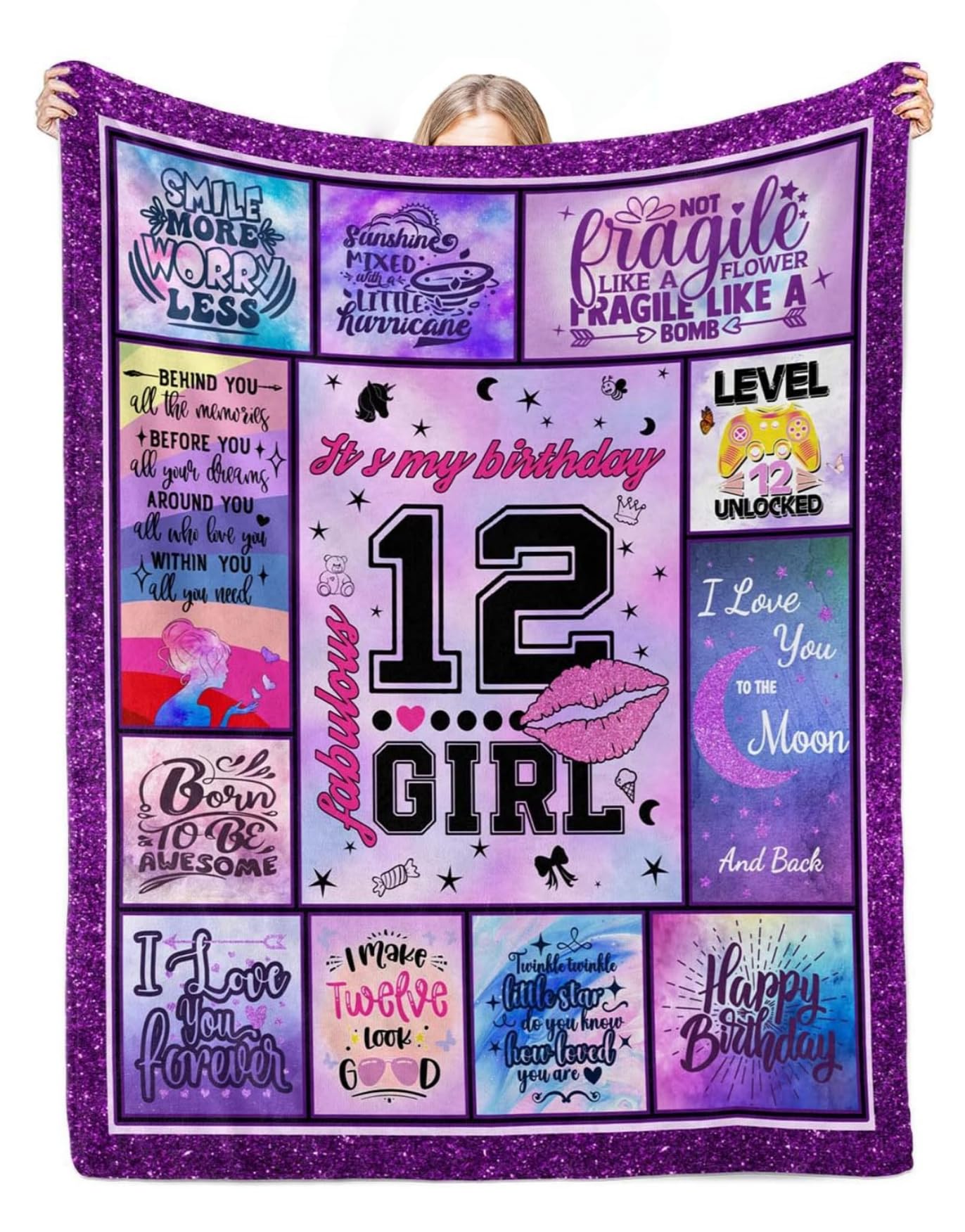 Cadeau anniversaire garçon 12 ans couverture plaid lit ado