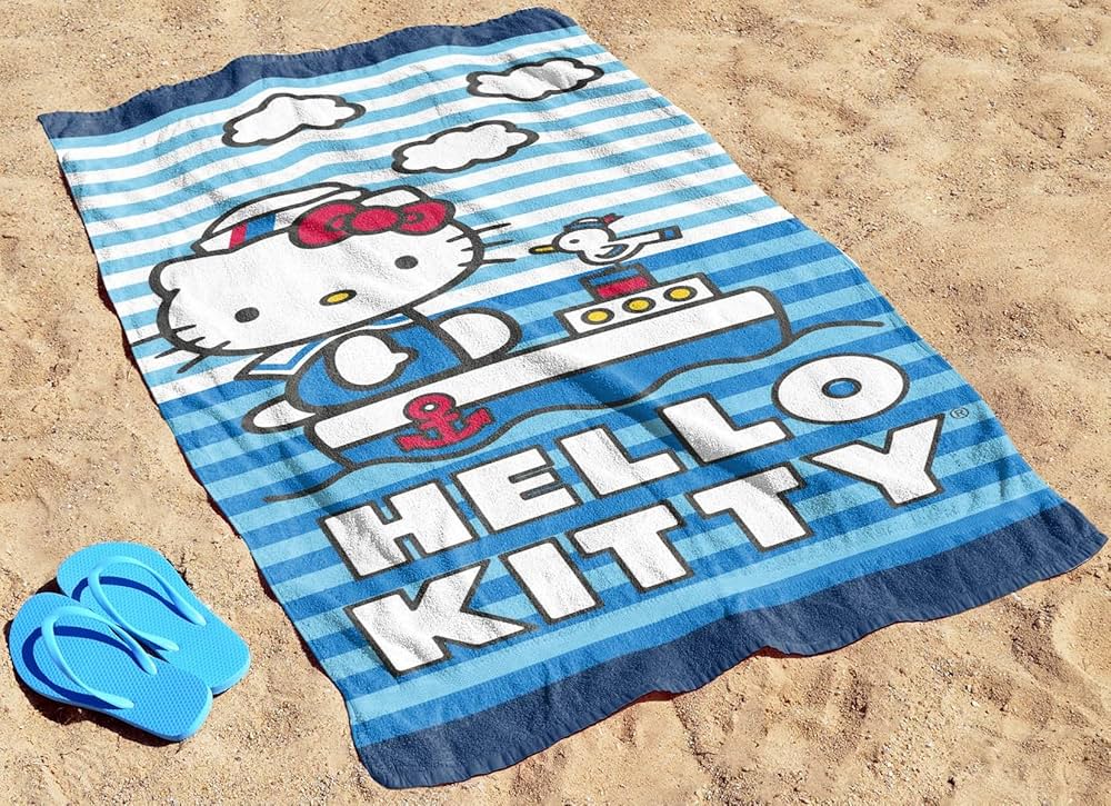 Hello Kitty ビーチタオル Amazon.com: Jay Franco Hello Kitty Bath Pool Beach Towel