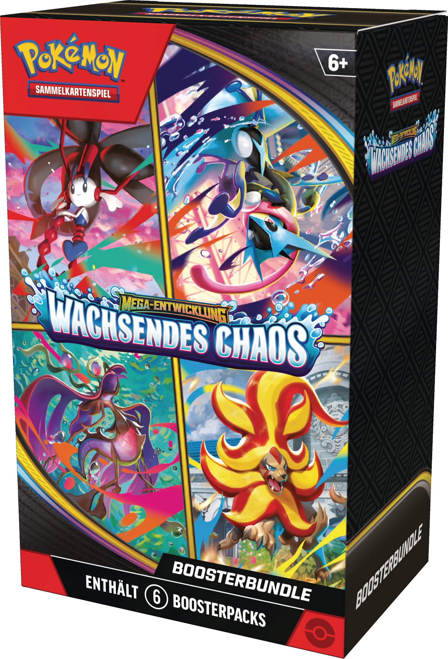 Pokémon - Gra karciana kolekcjonerska: Boosterbundle Mega Evolution – rosnący chaos (6 Boosterpacks)