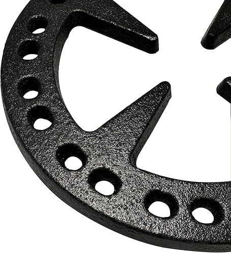 Miniatura 3 de MENSI Soporte plano de hierro fundido de 5 pulgadas con diseño mejorado de hierro fundido para máquina de espresso, café Moka, cocina de gas