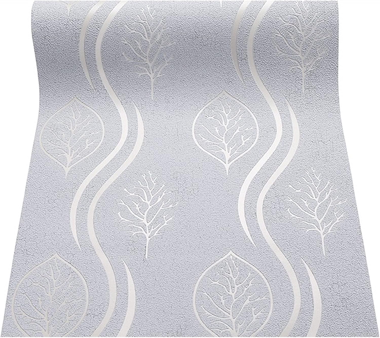 AMAZWI Thickened Wave Pattern NonWoven Bedroom Background Wall