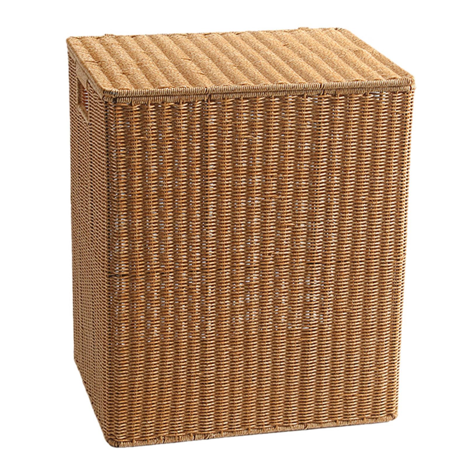 TUOYIBO Large Capacity Dirty Clothes Basket, Put Toys Dirty Clothes Storage Basket, Household Rattan Bathroom Bathroom Laundry Basket, Sundry Storage Bucket
