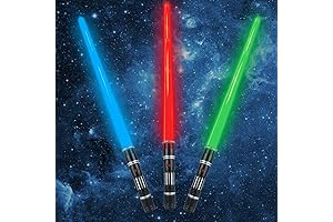 3 Pack 3 Colors Light Up Swords Saber with FX Sound for Adults