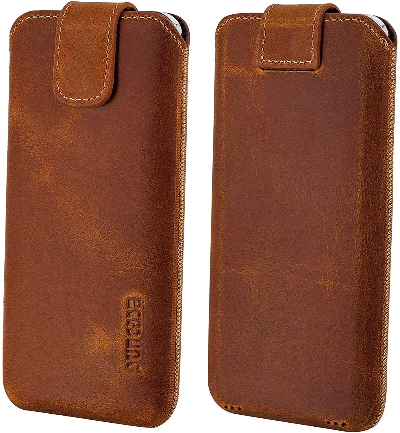 Porter Riley - Custodia in pelle Copatibile con iPhone 15 Pro ax