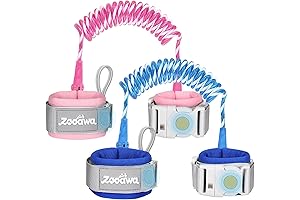 Zooawa Toddler Leash 2-Pack - Premium Anti-Lost Wrist Link with Magnetic Lock...