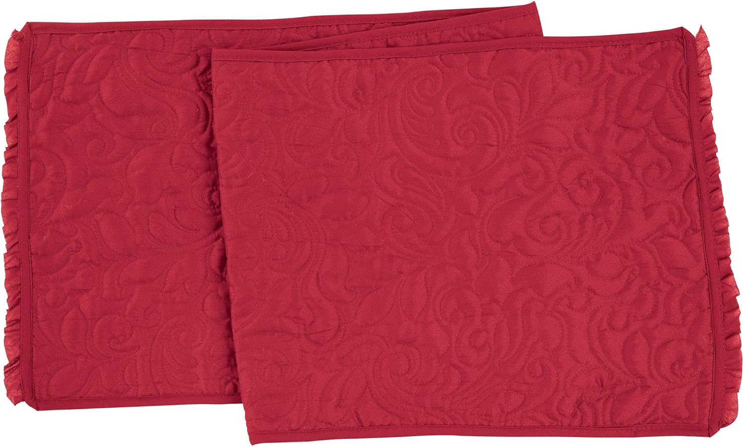 C&F Home Drayton Scarlet Table Runner Cotton Tablelinen