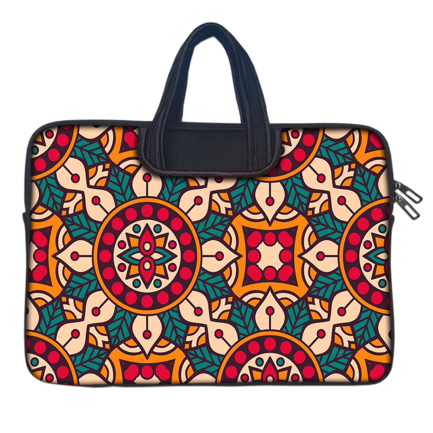 Theskinmantra Designer Laptop Bag with Handle fits Up to 14.1" Laptop/MacBook, Wrinkle Free, Padded, Waterproof Light Neoprene Cover Sleeve Pouch for Men & Women (Ethnic Pattern) (B0BLP3PSMB) Amazon Price History, Amazon Price Tracker