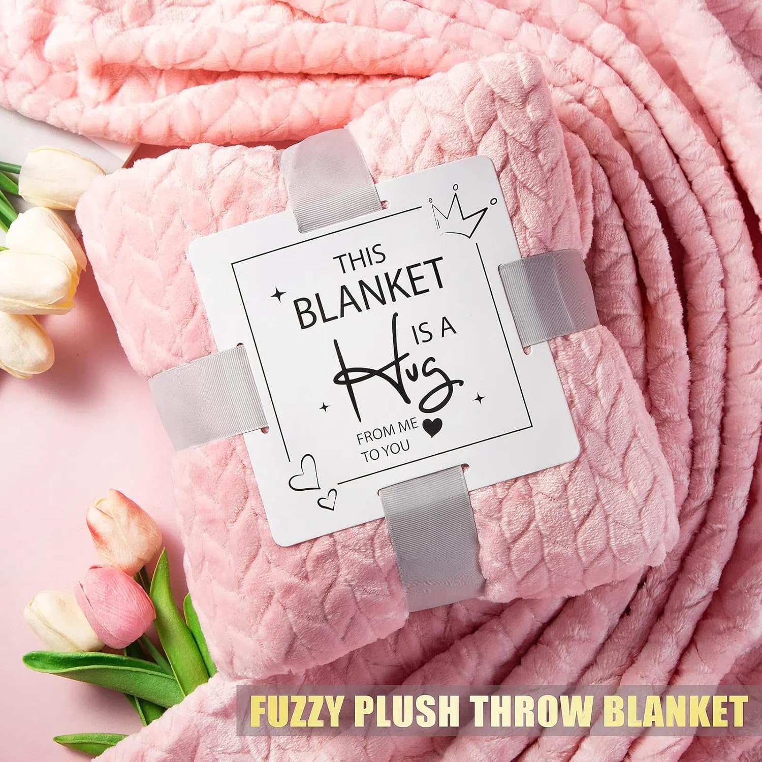 Birthday Gifts for Women Self Care Get Well Soon Gift Baskets, Relaxing Spa Gift Set for Galentines W/Flannel Blanket & 40 OZ Tumbler for Mom Wife Her Sister Girlfriend, Valentines Mother's Day - Image 4