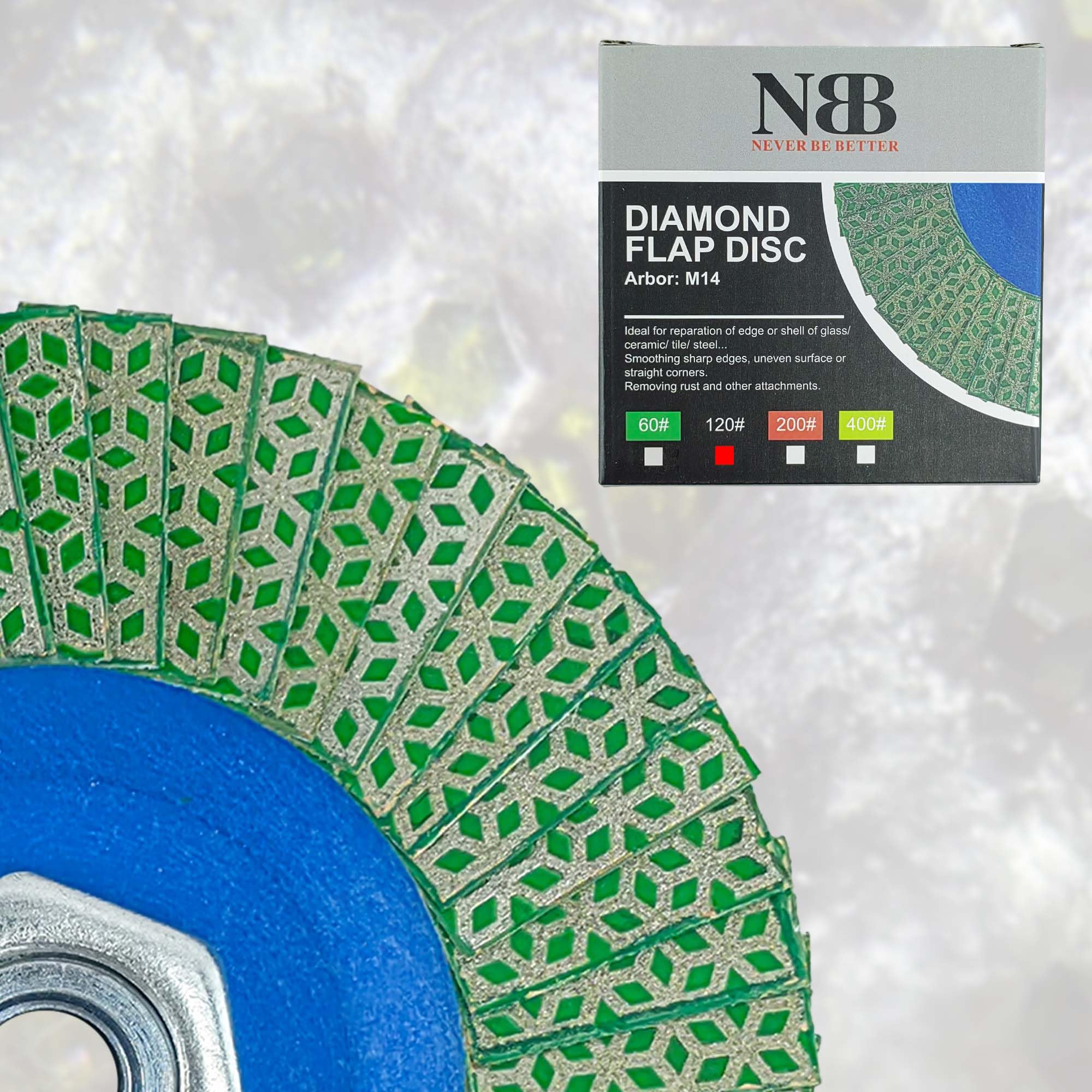 NBB Disque diamanté M14 115 mm 4,5" 120# pour céramique grès cérame pierre