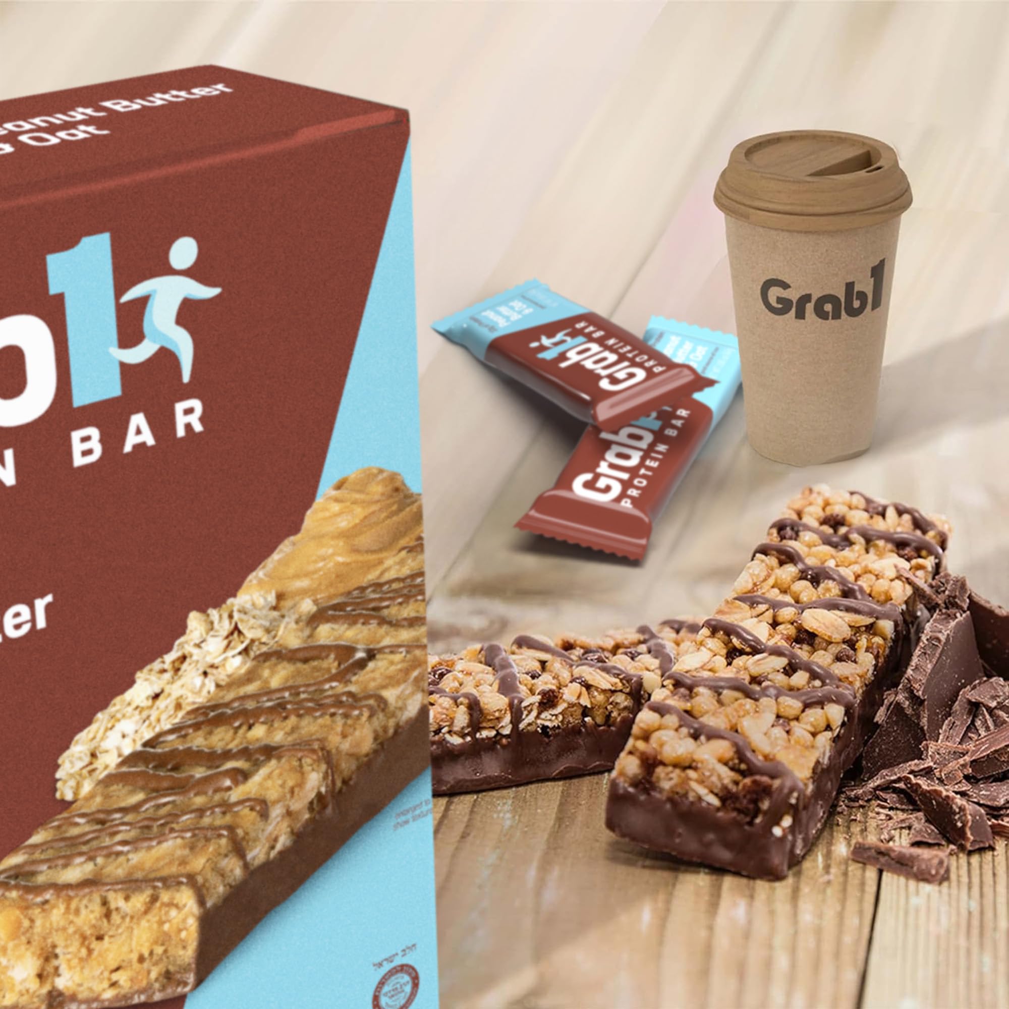 Grab1 Dairy Free Protein Bars Coated In Rich Dark Chocolate | 15 Grams Protein | (2 Pack - 10 Bars) Controls Hunger | Vegan Friendly | Certified Kosher | Delicious Tasting - View #10