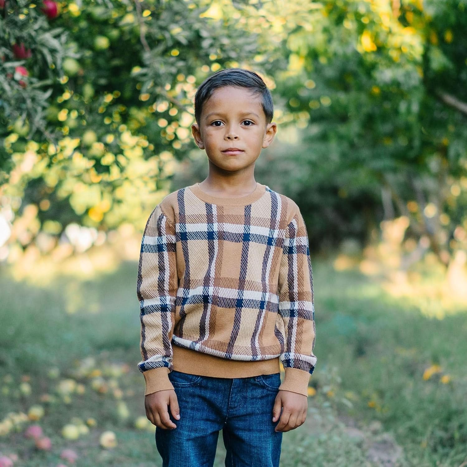 Hope & Henry Boys' Long Sleeve Crew Neck Pullover Sweater