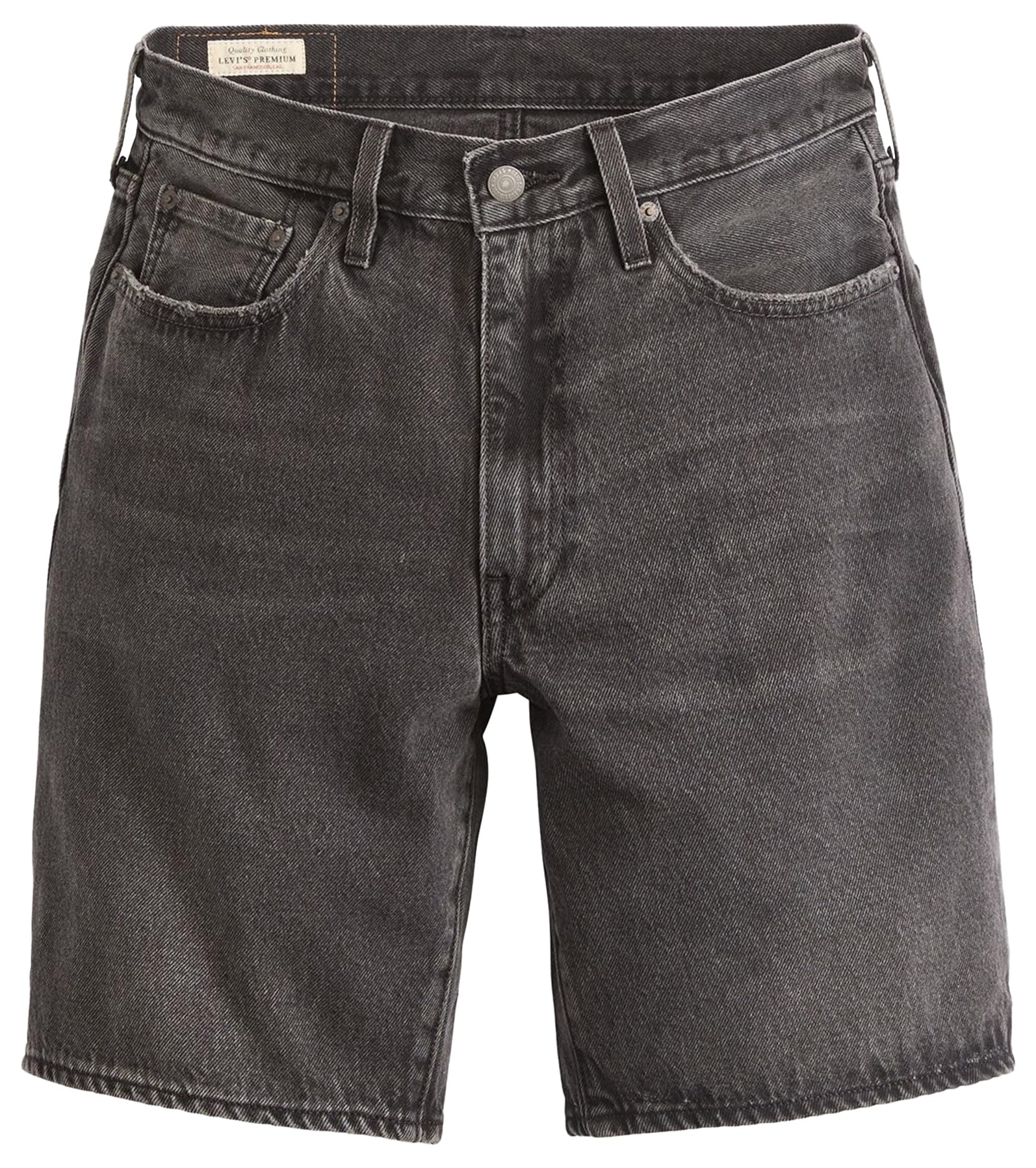 Levi's Men's Black Denim Shorts, W36, 468 Loose Shorts