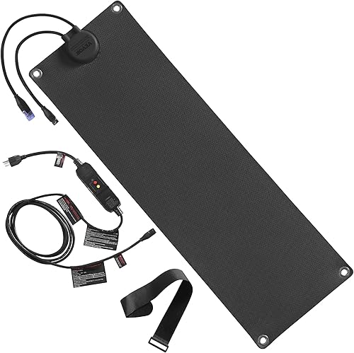 VEVOR Alfombrilla para derretir nieve de 10 x 30 pulgadas, antideslizante, almohadilla de hielo de goma eléctrica con cable de alimentación y