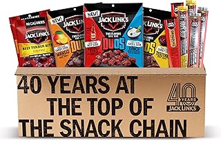 Jack Link’s DUOs Gift Box – Includes Beef Jerky, Chicken & Tender Bites, & Sticks, Great Protein Gifts for Dad, Men or Meat Lovers, Ideal for Holidays & More – 11-Piece Beast Snack Variety Pack