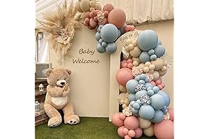 Pink And Blue Balloons Dusty Arch Kit Garland Nude For Gender Reveal...