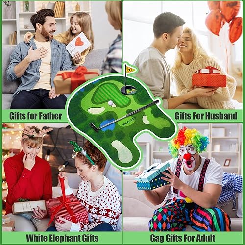 Miniatura 7 de Juego de golf de inodoro, mini golf que se puede jugar en el baño, maravilloso tiempo para el baño, regalos de broma, divertido regalo de elefante