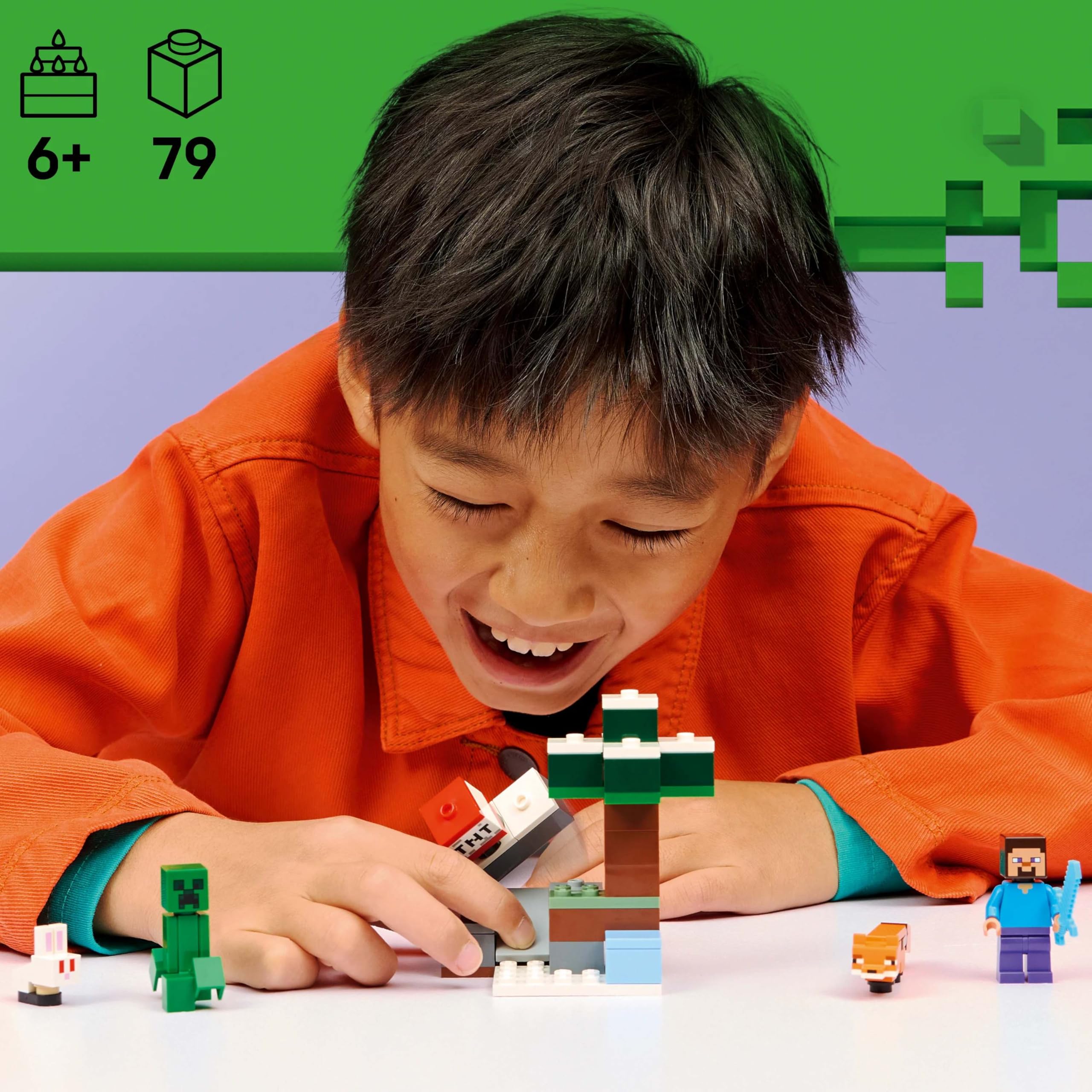 LEGO Minecraft Steve’s Taiga Adventure - Collectible Gaming Merchandise - Gamer Gift - 21583 — Amazon image 3