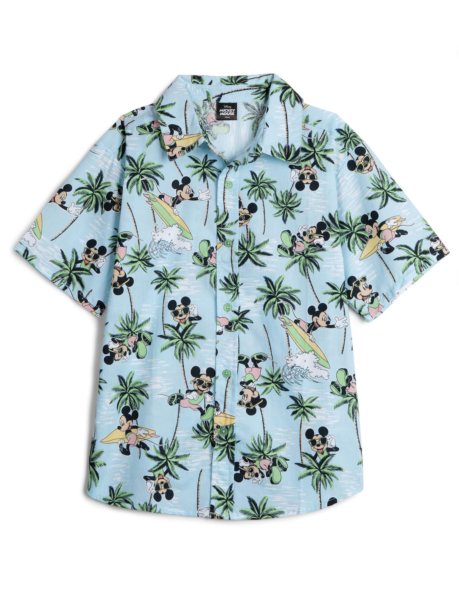 Disney Chemise hawaïenne avec boutons du Roi Lion Mickey Mouse Lilo et point
