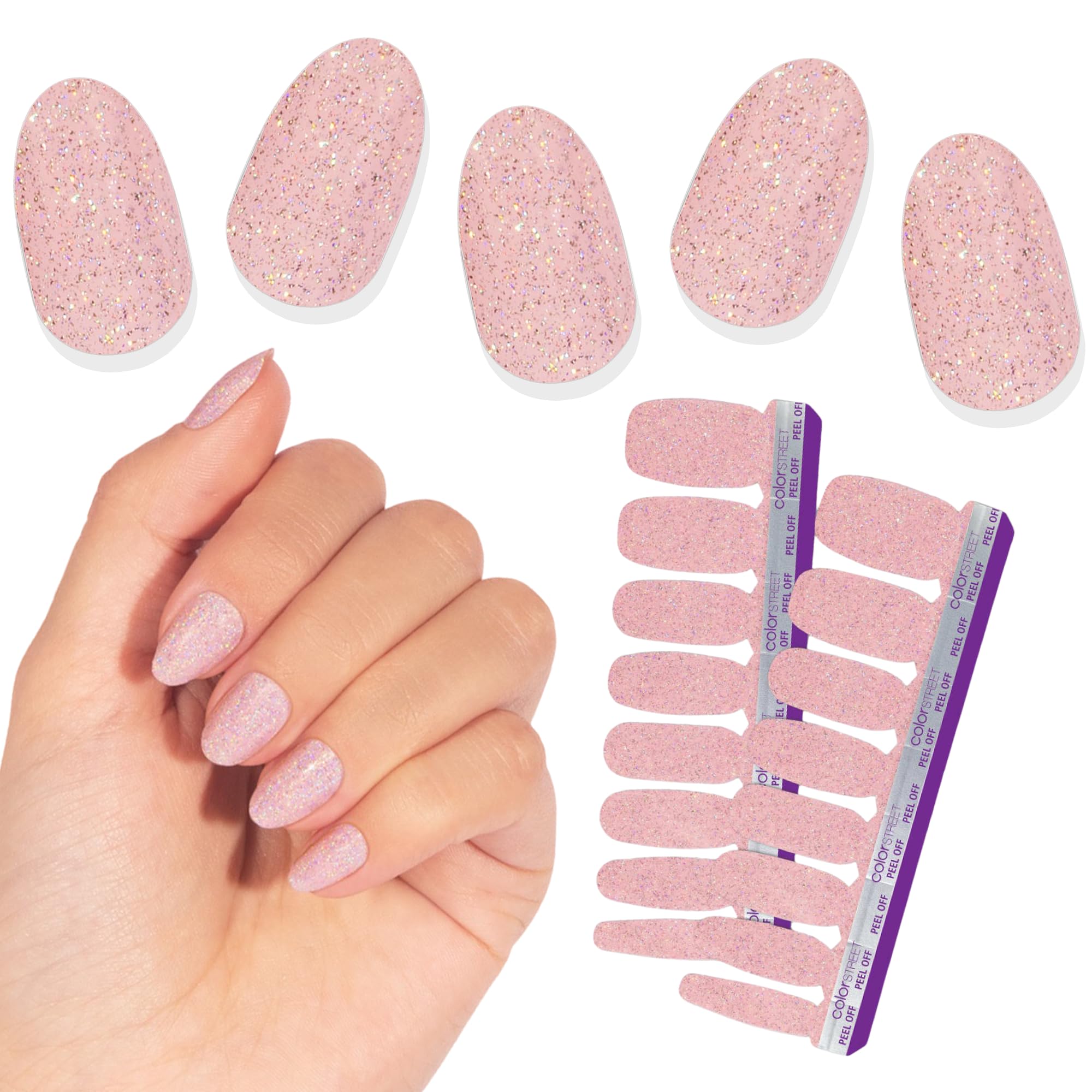 Color Street - Blushing in Flushing - 16 Double-Ended Nail Strips
