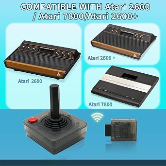 Atari Joystick Controller - Action Buttons/Four-Way Joystick, Power Saving - Compatible With Atari 2600 & 7800 Consoles