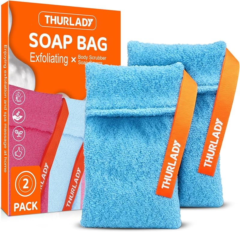 Bar Soap Scrubber Pouch, Rough Exfoliating Soap Bags for Soap Bars