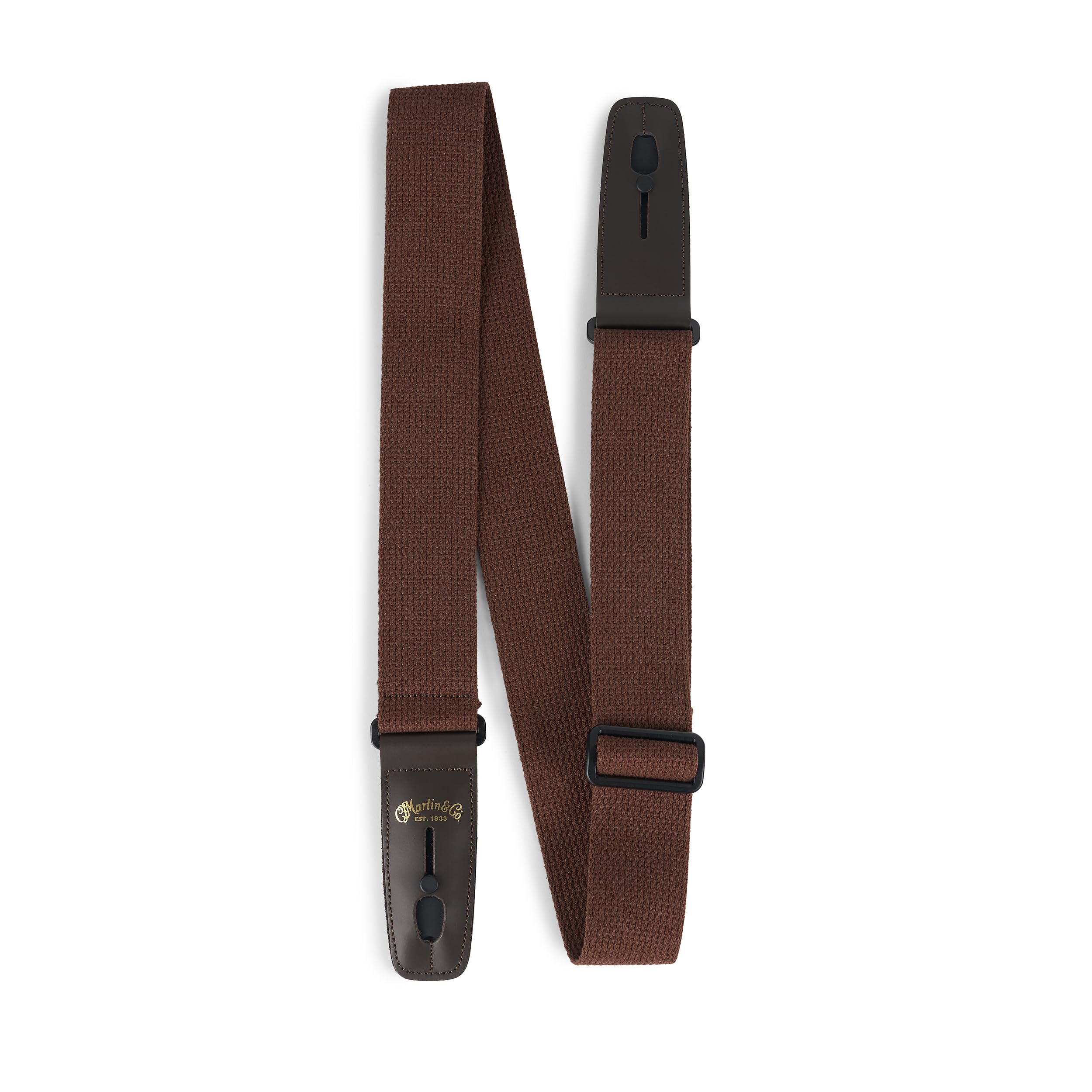 C F Martin Guitar Strap - Cotton Weave Lock-It Brown