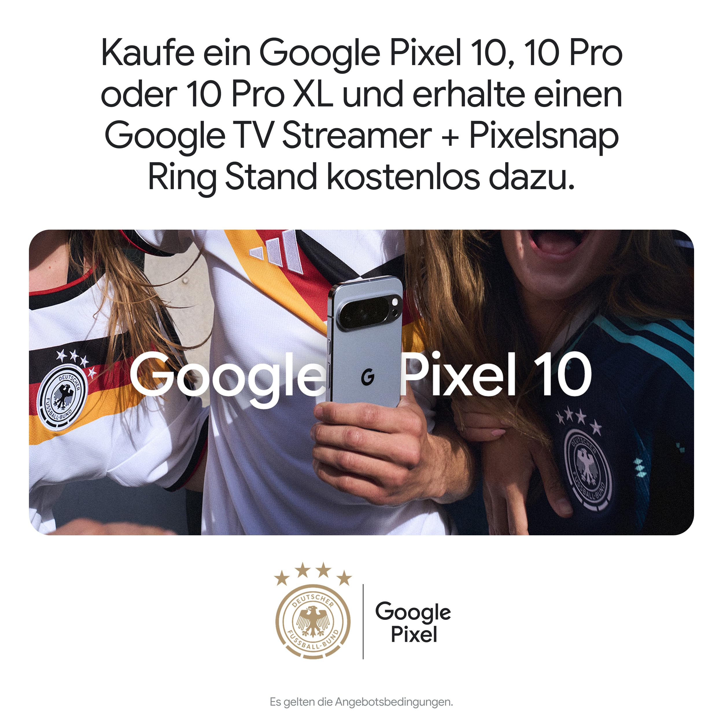 Google Pixel 10 – Android-Smartphone ohne SIM-Lock, mit Gemini, innovativer Dreifach-Rückkamera, mehr als 24 Stunden Akkulaufzeit und 6,3 Zoll großem Actua-Display – Obsidian, 128GB