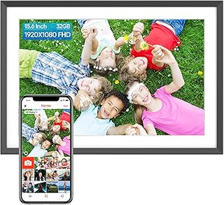 ARZOPA Digital Photo Frame 15.6" Smart WiFi IPS Touch Screen Electronic Digital Picture Frame with 32GB Storage, Wall Moun...