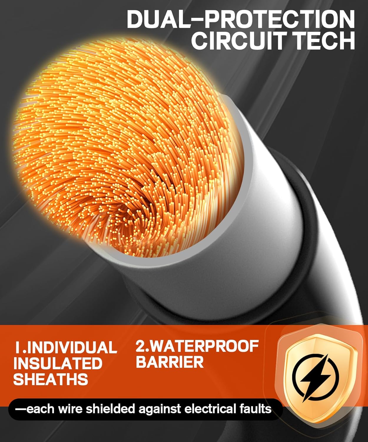 Heated Gloves for Men Women Rechargeable with 7.4V 3000mAh Battery Waterproof Fingless Heated Mittens for Winter Work Typing with Light-Off Design - Image 7