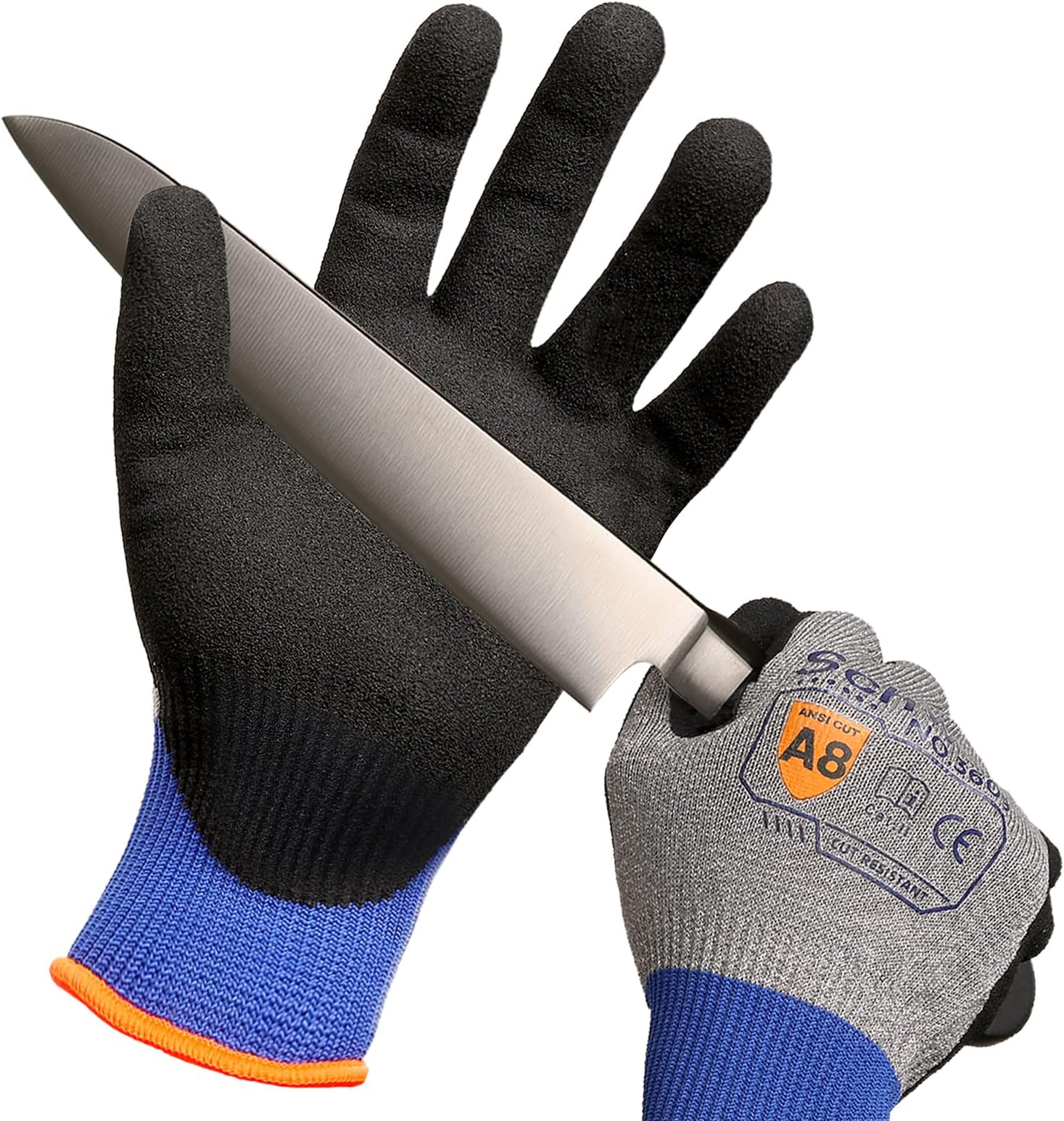 Schwer 1 Pair Size L Highest Level Cut Resistant Work Gloves+ 1 Pair