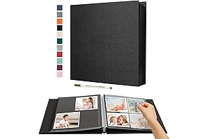 Sports Scrapbook - DIY Memory Book with Self-Adhesive 40 Sticky Pages