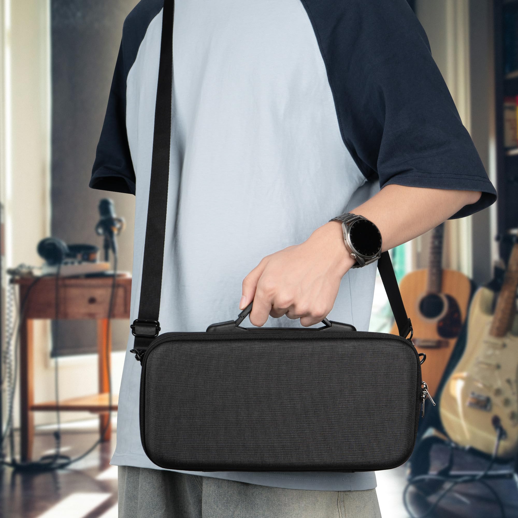 GEEKRIA Hard Shell Travel Case Compatible with Zoom LiveTrak L6 / L6 Digital Mixer, Audio Mixer Carrying Bag (Dark Gray) - Image 2