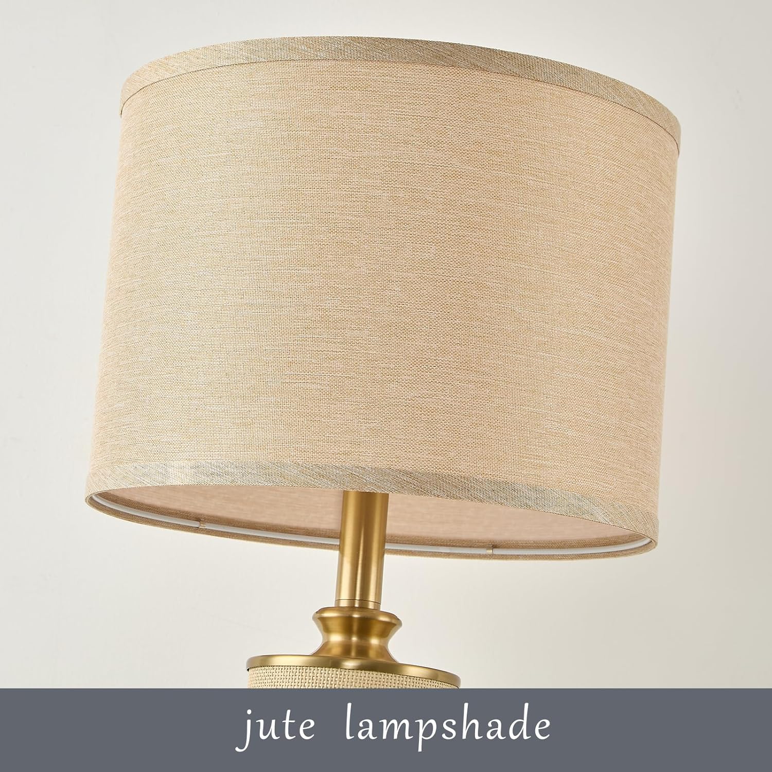 25.5" Boho Weaving Gold Large Table Lamps,Touch Control 3-Way Dimmable Farmhouse Bedside Lamps with USB A+C Charging Ports for Living Room/Bedroom/Office-with Ma Huang(LED Bulbs Included)