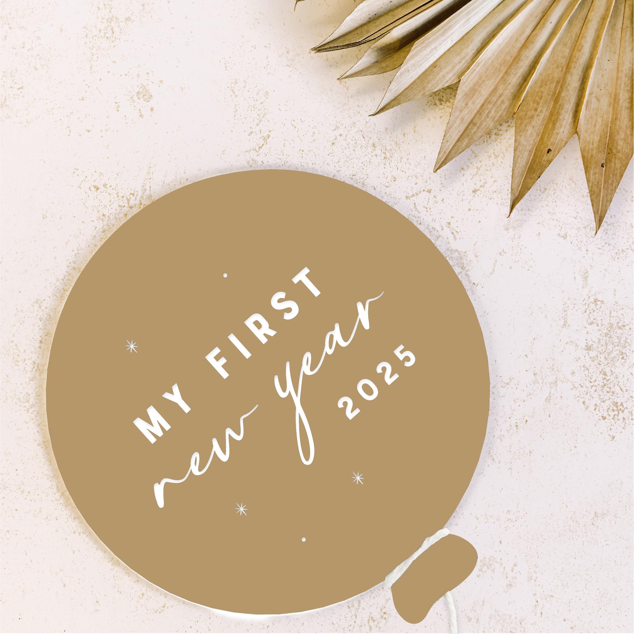 The Cotton & Canvas Co. My First New Year Balloon Acrylic Milestone Card, Baby's First Year, Baby's First Holiday, Baby Shower, Newborn, Photoshoot Prop