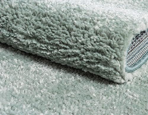 Miniatura 6 de Unique Loom Solo Collection - Alfombra de área Calabasas (3 pies 3 pulgadas x 5 pies 3 pulgadas, Rectangular, Azul Claro)