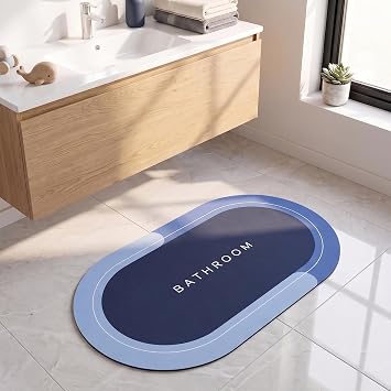 Promosyonca Sihirli Banyo Paspası, Su Emici, Kaymaz Tabanlı, Farklı Model Seçenekleri (Oval-3)