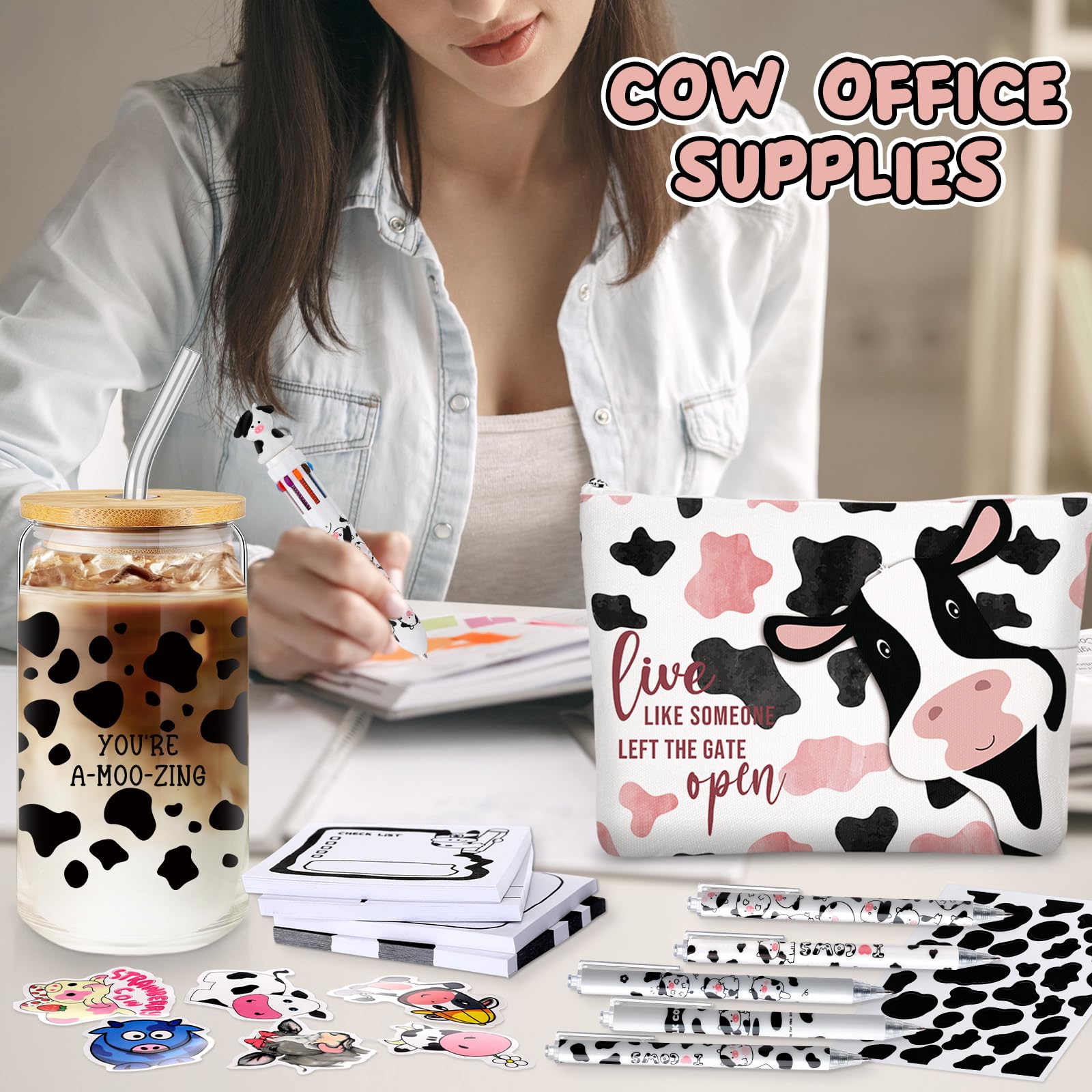 Amazon.com: Watersay 64 Pcs Cow Gifts for Women Men Cow Print