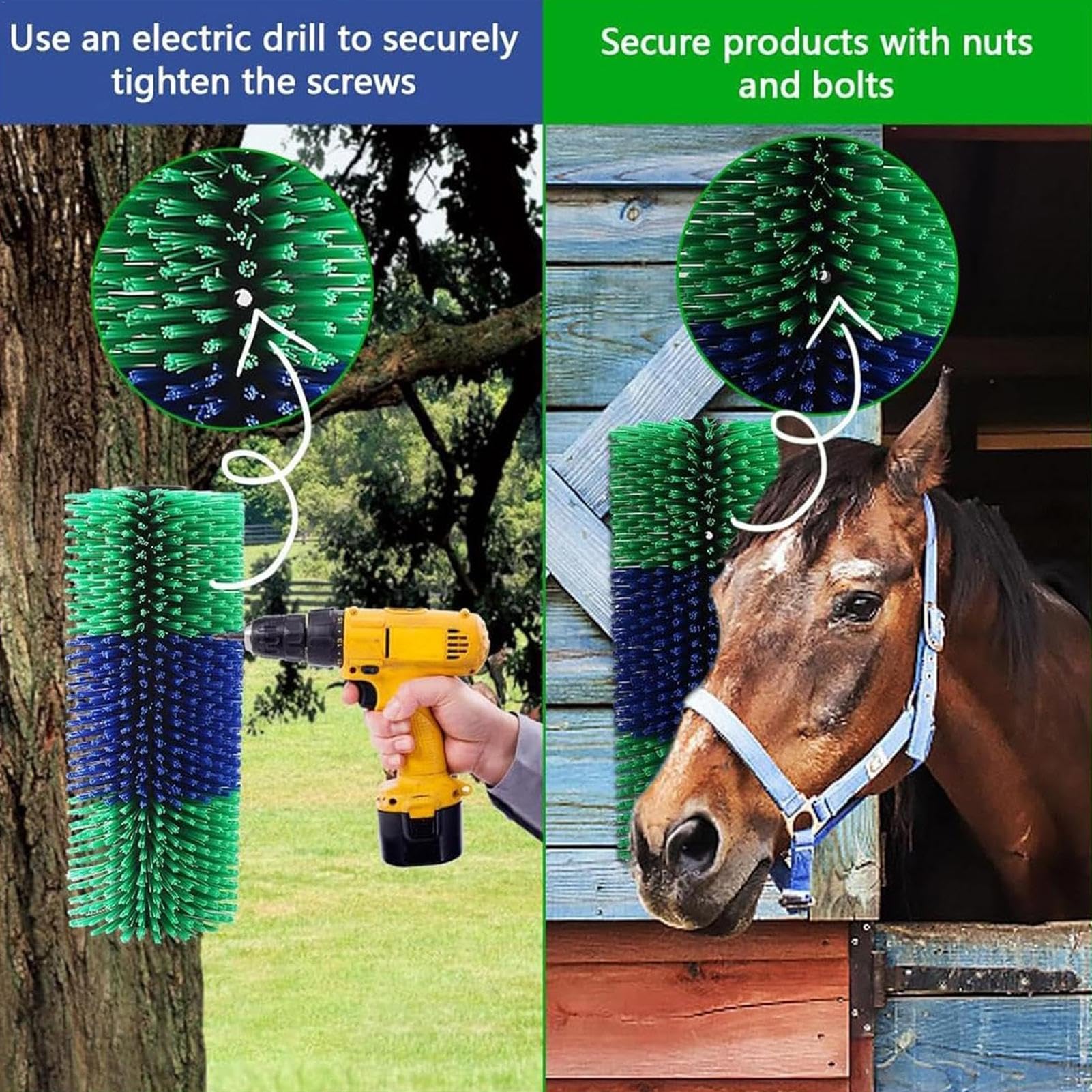 Spazzola per massaggio gratta e per bestiame, spazzole per gratta e per | Kit per toelettatura per animali domestici p