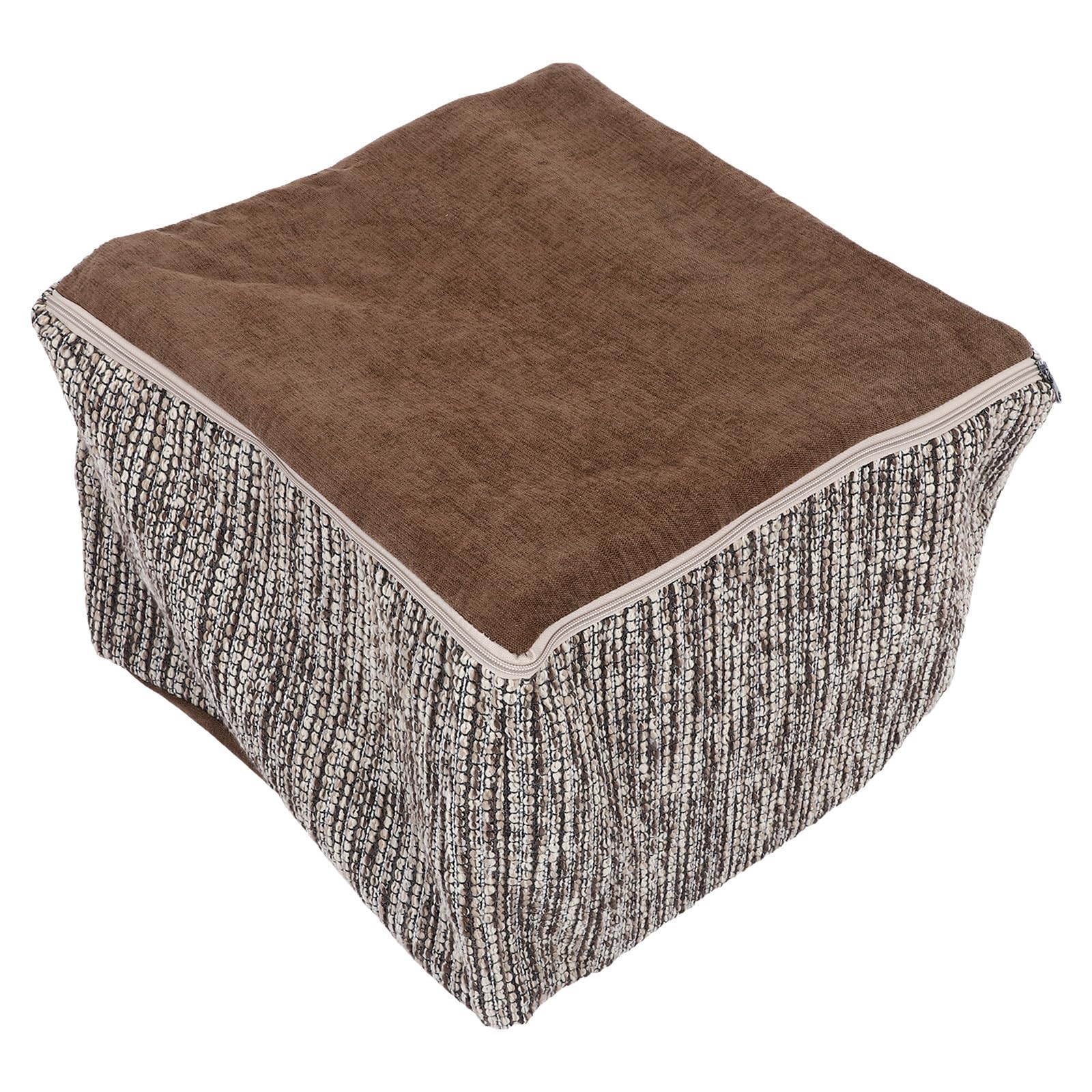 Funda Cuadrada para Reposapiés BESTOYARD de algodón, 52x52x35cm, lavable y desmontable en gris.