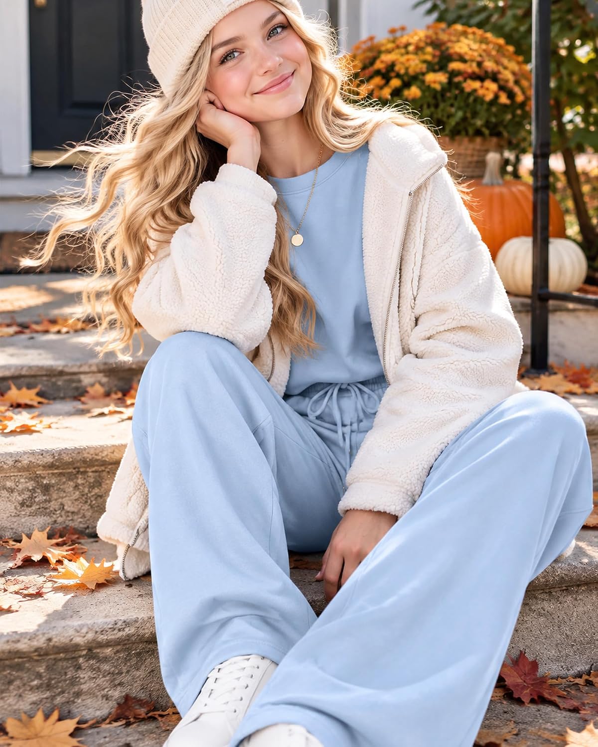 Girls Sweatsuit 2 Piece Fall Outfit